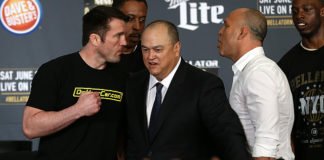Chael Sonnen and Wanderlei Silva face off prior to Bellator NYC