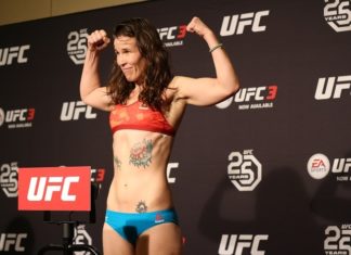 Leslie Smith weighs in at UFC Atlantic City - though ultimately she is not fighting Aspen Ladd