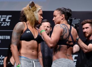 Amanda Nunes and Raquel Pennington ahead of UFC 224