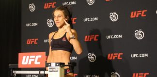 Joanna Jedrzejczyk UFC Calgary early weigh-in