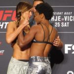 Cortney Casey (left) and Angela Hill, UFC Lincoln