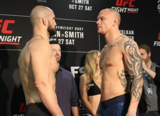 Volkan Oezdemir faces off with Anthony Smith ahead of UFC Moncton