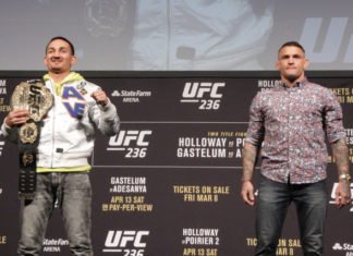 Max Holloway and Dustin Poirier ahead of UFC 236