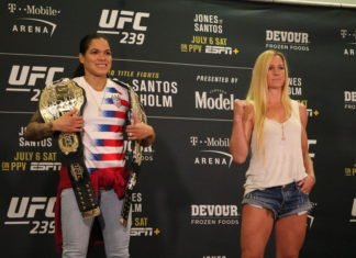 Amanda Nunes and Holly Holm UFC 239 media day