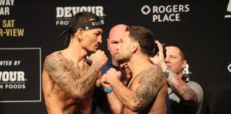 Max Holloway and Frankie Edgar, UFC 240 Weigh-In