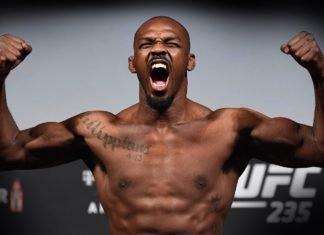 Jon Jones UFC 239 ceremonial weigh-in promo