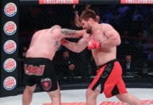 Vitaly Minakov hits Tim Johnson, Bellator MMA