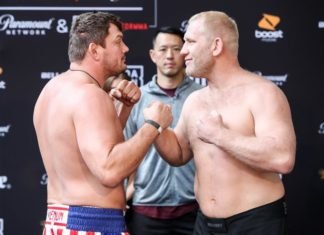 Matt Mitrione and Sergei Kharitonov, Bellator 225 Weigh-In