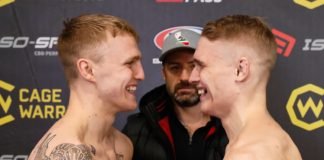 Cage Warriors 108 Live Results