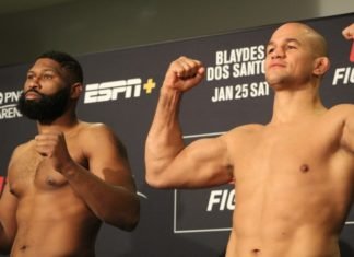 Curtis Blaydes and Junior Dos Santos, UFC Raleigh Face-Off