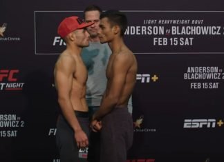 Mark De La Rosa and Raulian Paiva, UFC Rio Rancho Face-Off