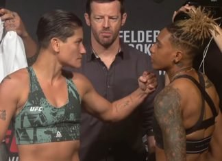 Priscila Cachoeira vs. Shana Dobson UFC Auckland face-off