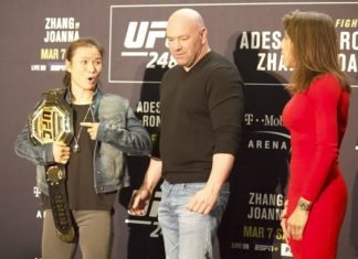 Weili Zhang and Joanna Jedrzejczyk UFC 248