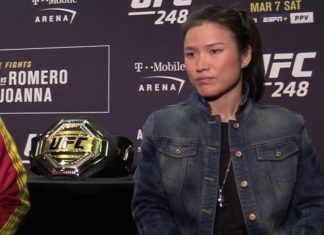Weili Zhang UFC 248 media day