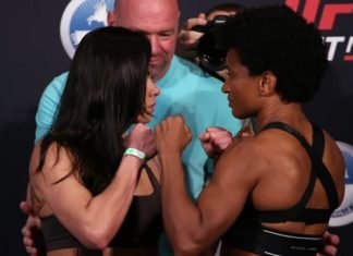 Claudia Gadelha and Angela Hill UFC FL
