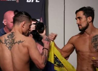 UFC Jacksonville Results: Omar Morales Earns Victory, Gabriel Benitez Boasts Nasty Injury Gabriel Benitez and Omar Morales UFC Jacksonville