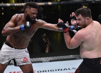 Maurice Greene punches Gian Villante UFC on ESPN 12