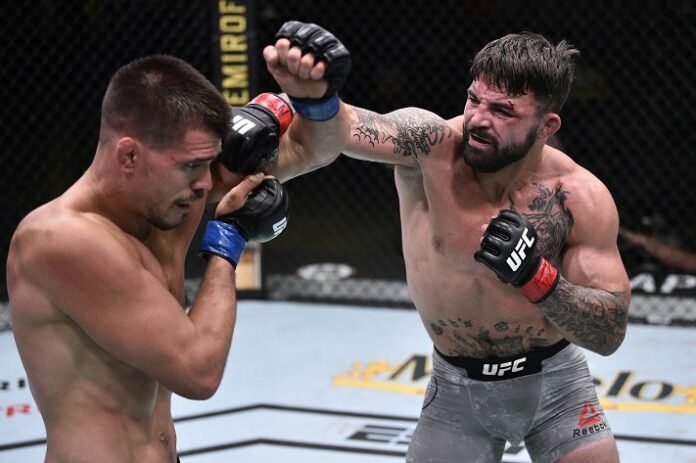 Mike Perry punches Mickey Gall at UFC on ESPN 12