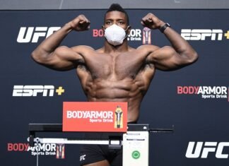 Alonzo Menifield UFC on Vegas 7 weigh-in