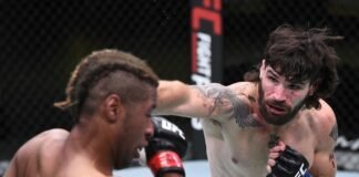 Matthew Semelsberger punches Carlton Minus at UFC Vegas 7