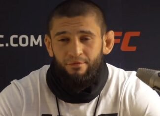 Khamzat Chimaev UFC Vegas 11 media day