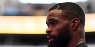 Tyron Woodley UFC Vegas 11 post-fight press conference poster