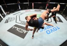 Jessica Andrade takes down Katlyn Chookagian at UFC Fight Island 6