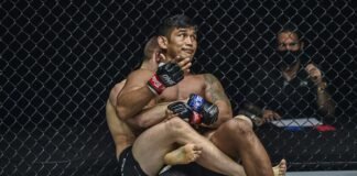 ONE Championship: Inside the Matrix main event, Reinier de Ridder takes the back of Aung La N Sang