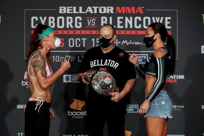 Cris Cyborg and Arlene Blencowe, Bellator MMA