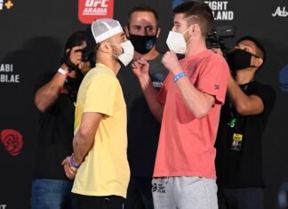 Marlon Moraes and Cory Sandhagen UFC Fight Island 5