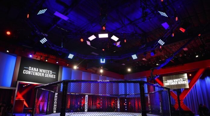 Dana White's Contender Series (DWCS) cage, UFC Apex in Las Vegas, NV