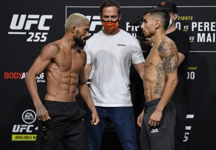 Deiveson Figueiredo and Alex Perez, UFC 255 weigh-in