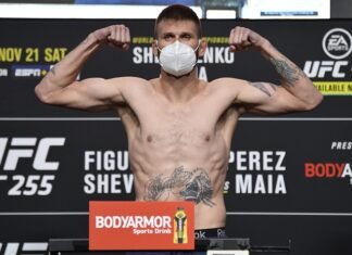 Tim Means UFC 255 weigh-in