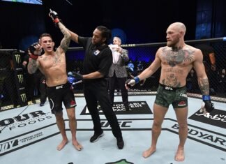 Dustin Poirier and Conor McGregor, UFC 257