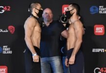 UFC Fight Island 8 Umar Nurmagomedov and Sergey Morozov
