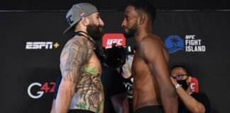 Neil Magny and Michael Chiesa, UFC Fight Island 8
