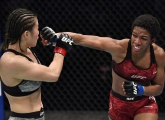 UFC Fight Island 7 Results: Joselyne Edwards Makes Successful Debut Against Wu Yanan Yu Wana and Joselyne Edwards, UFC Fight Island 7