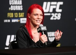 Gillian Robertson UFC 258 media day