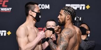 Song Kenan and Max Griffin, UFC Vegas 22