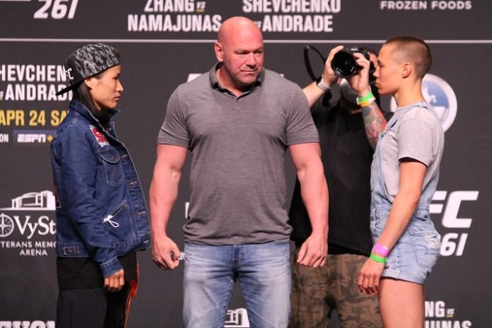 Weili Zhang and Rose Namajunas, UFC 261