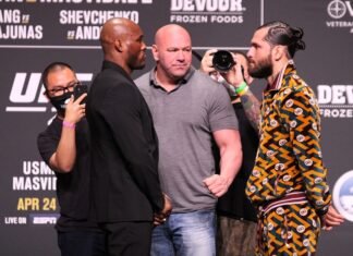 Kamaru Usman and Jorge Masvidal, UFC 261 face-off