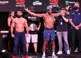 Patricio Pitbull and A.J, McKee, Bellator 263 weigh-in
