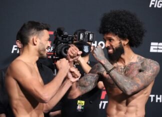 UFC Vegas 32 Results: Julio Arce Stops Andre Ewell in Bantamweight Return UFC Vegas 32 Julio Arce Andre Ewell