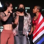 Emily Ducote and Danielle Taylor, Invicta FC 44 weigh-in