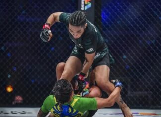 Xiong Jing Nan Open to Strawweight Grand Prix Following Empower Win Xiong Jing Nan and Michelle Nicolini, ONE Championship Empower