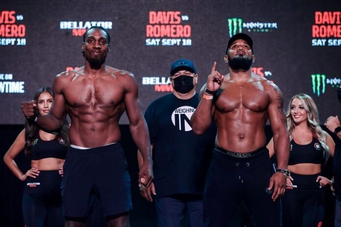 Phil Davis and Yoel Romero, Bellator 266 weigh-in