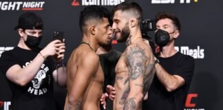 Jonathan Martinez and Marcelo Rojo, UFC Vegas 36 face-off
