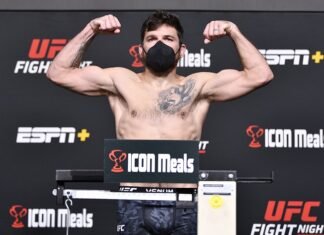 Jim Miller UFC Vegas 40 weigh-in