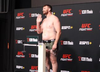 Jared Vanderaa vs. Azamat Murzakanov Off UFC Vegas 44 Jared Vanderaa, UFC Vegas 44 Weigh-In