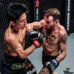 Jarred Brooks (right) and Hiroba Minowa, Only the Brave ONE Championship